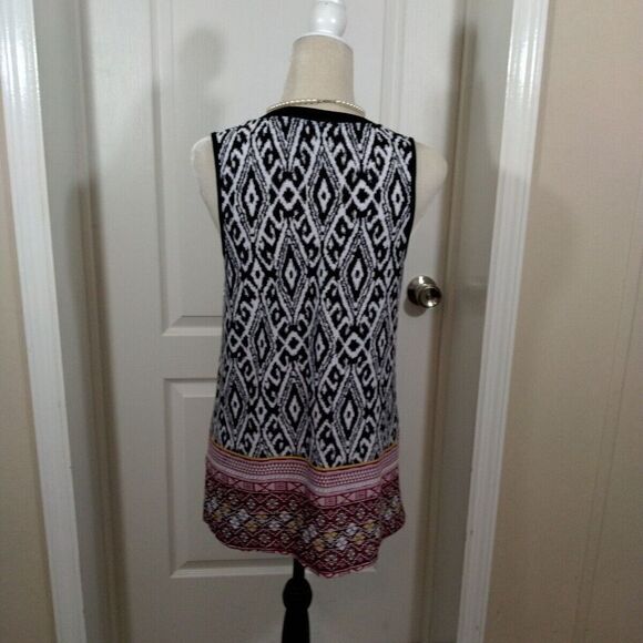 ALYX Womens Size Med Top Sleeveless Pullover Multicolor Long Flowy Tank Blouse - Picture 3 of 6